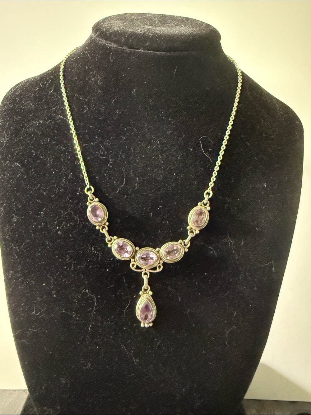 Sterling Silver Amethyst Necklace